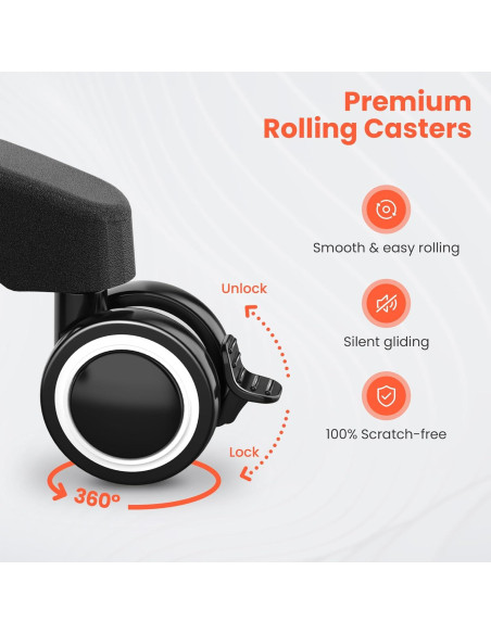 Taburete de Reposapiés Ajustable TASALON con Ruedas 41.91-54.04 cm Taburete de Reposapiés Ajustable TASALON con Ruedas 41.91-54.04 cm