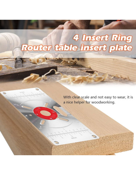 Placa de Inserción para Mesa de Router YIWENG Aluminio 24x17cm