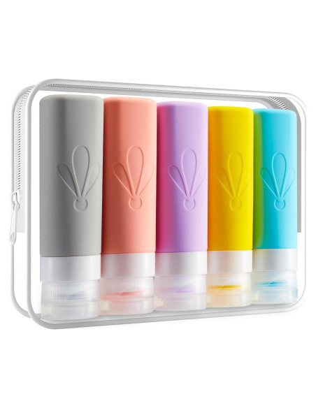 Botellas de Viaje INSFIT 90ml A Prueba de Fugas - 5 Piezas