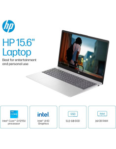 HP Computadora Portátil Táctil 15.6" i3-1215U 16GB RAM 512GB SSD 2