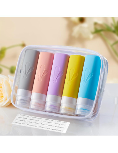 Botellas de Viaje INSFIT 90ml A Prueba de Fugas - 5 Piezas