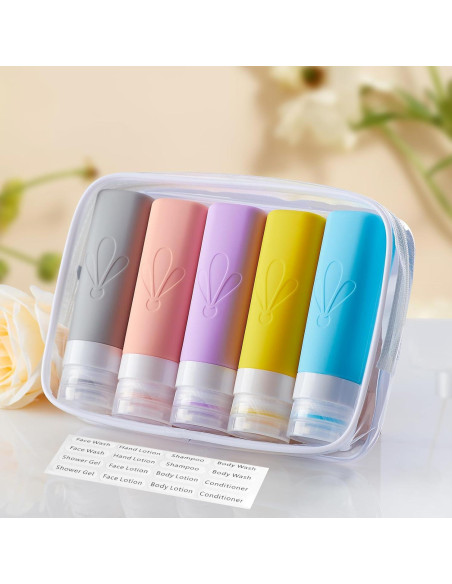 Botellas de Viaje INSFIT 90ml A Prueba de Fugas - 5 Piezas