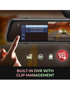 Cámara Espejo Retrovisor GekoGear Orbit D400 4K 30.48 cm 2