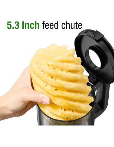 Exprimidor de Prensa Fría TUUMIIST TM-580SJ 300W Negro 1.7kg