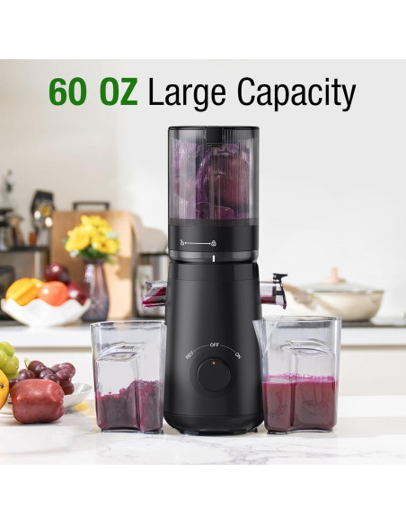 Exprimidor de Prensa Fría TUUMIIST TM-580SJ 300W Negro 1.7kg