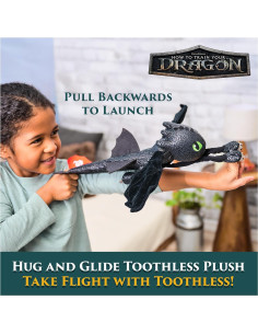 Peluche Toothless 30 cm Dreamworks Dragones Volador y Abrazador 2