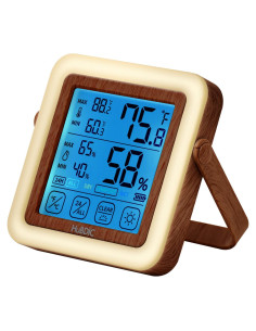 Higrómetro Digital HuBDIC HT-21 con Luz Nocturna y Monitor de Humedad