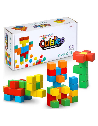 Juguete de Bloques Magnéticos Playmags 64 Piezas Educativo