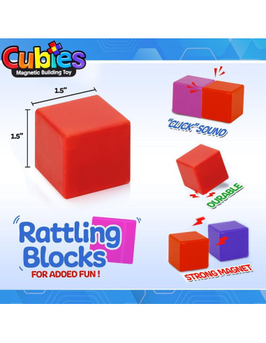 Juguete de Bloques Magnéticos Playmags 64 Piezas Educativo