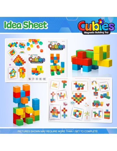 Juguete de Bloques Magnéticos Playmags 64 Piezas Educativo