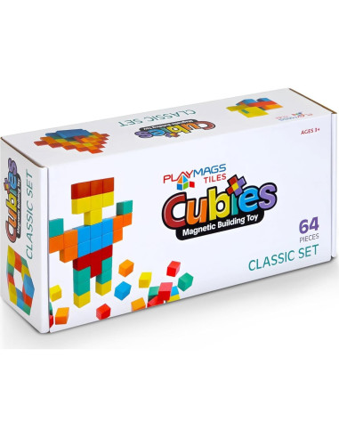 Juguete de Bloques Magnéticos Playmags 64 Piezas Educativo