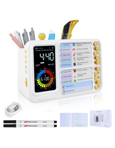 Temporizador de Tareas TNCZHYLX Visual para Niños 12/24 Horas