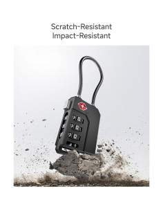 Candados TSA LUGGEX para Equipaje - 4 Unidades, Negro 2