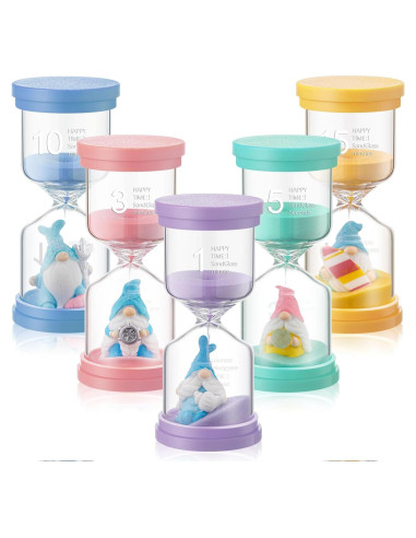 Paquete de 5 Relojes de Arena Gnome Tellegloww 10-15 Minutos