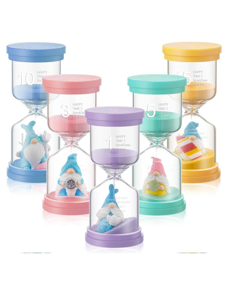 Paquete de 5 Relojes de Arena Gnome Tellegloww 10-15 Minutos Paquete de 5 Relojes de Arena Gnome Tellegloww 10-15 Minutos