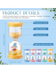 Paquete de 5 Relojes de Arena Gnome Tellegloww 10-15 Minutos 2