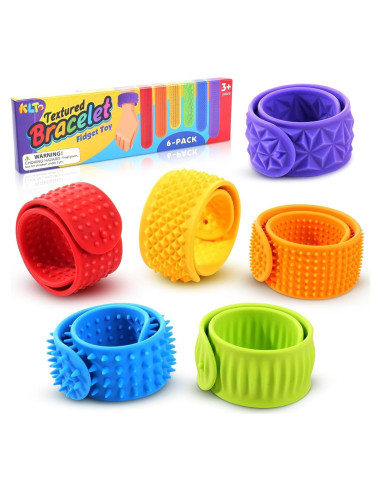 Pulseras Fidget Sensoriales KLT 6 Pack para Niños y Adultos