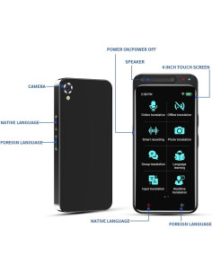 Traductor de Idiomas LTDNB Z9, 138 Idiomas, Pantalla 4.1" 2