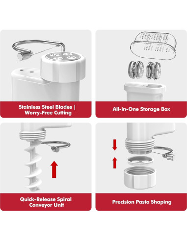 Accesorio de Pasta Kitchenaid KassunKoch 5 Discos Espagueti Fusilli