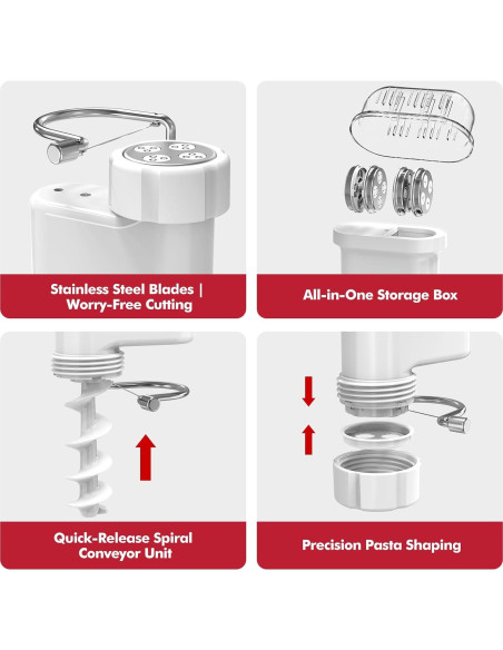 Accesorio de Pasta Kitchenaid KassunKoch 5 Discos Espagueti Fusilli
