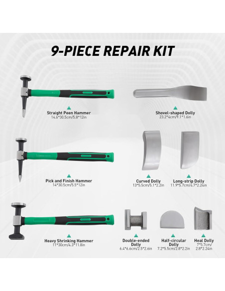 Kit de herramientas de reparación de carrocería GAMIGIME 9 piezas