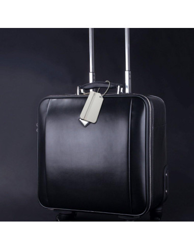 Etiquetas de Equipaje de Aluminio Ovener 2 Pack Plata