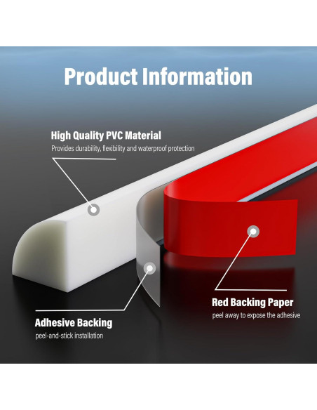 Moldura Flexible Cuarto Redondo HJMJY 99 cm Autoadhesiva