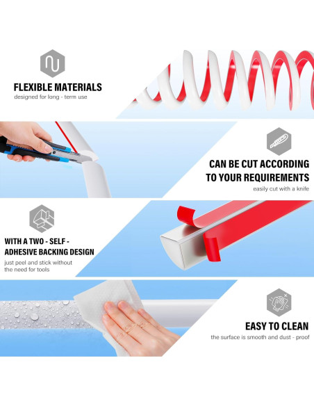 Moldura Flexible Cuarto Redondo HJMJY 99 cm Autoadhesiva