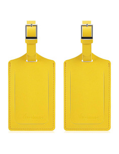 Etiquetas de Equipaje Travelambo de Cuero Sintético - 2 Pzas