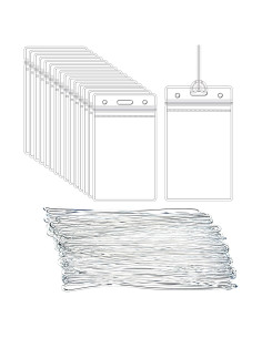 50 Etiquetas de Equipaje Transparentes Lecpeting PVC 11.5x6.5cm