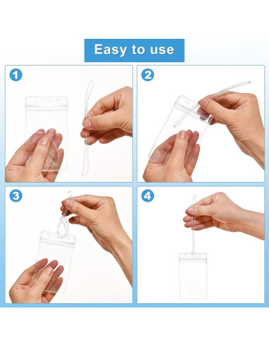 50 Etiquetas de Equipaje Transparentes Lecpeting PVC 11.5x6.5cm