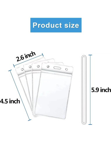 50 Etiquetas de Equipaje Transparentes Lecpeting PVC 11.5x6.5cm