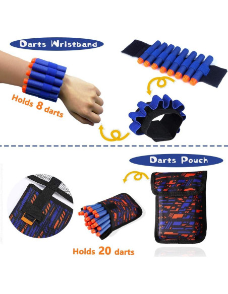Kit Chaleco Táctico Nerf para Niños con 40 Dardos y Accesorios