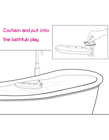 Juguete de Baño Barco de Cuerda Color Original - 12 Piezas