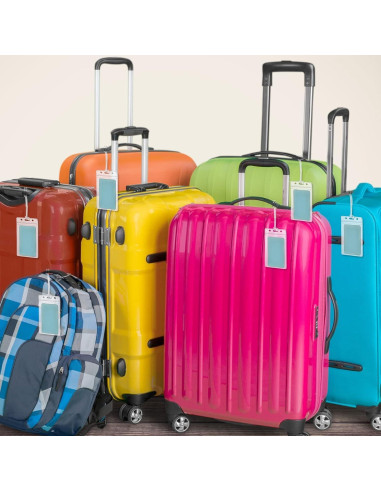 50 Etiquetas de Equipaje Transparentes Lecpeting PVC 11.5x6.5cm