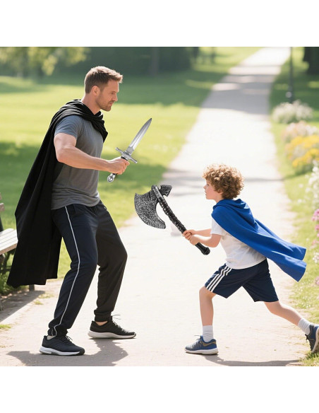 Set de Juguetes de Espuma: Hacha y Daga Vikinga - 38 y 46 cm