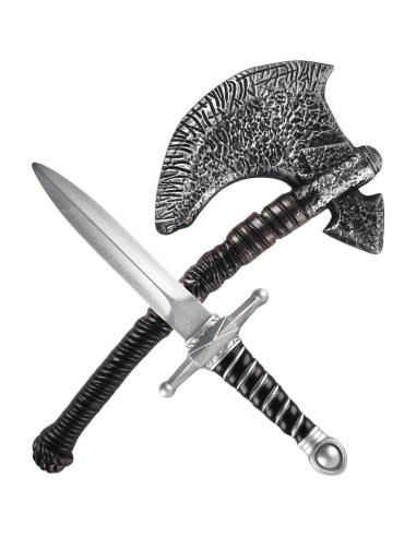 Set de Juguetes de Espuma: Hacha y Daga Vikinga - 38 y 46 cm