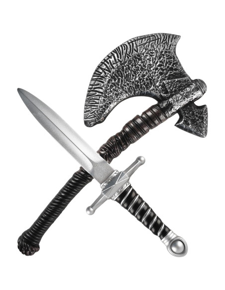 Set de Juguetes de Espuma: Hacha y Daga Vikinga - 38 y 46 cm