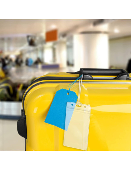 50 Etiquetas de Equipaje Transparentes Lecpeting PVC 11.5x6.5cm 50 Etiquetas de Equipaje Transparentes Lecpeting PVC 11.5x6.5cm