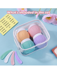 Contenedores de Viaje GLAMFIELDS 50ml Silicona Aprobados TSA 2