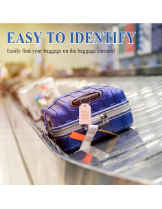 Etiquetas de Equipaje Personalizadas CASMONAL Cuero Rosa 2 Pzas 2