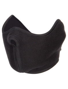 Máscara de cara media de forro polar suave y cálida - Talla única - Negro