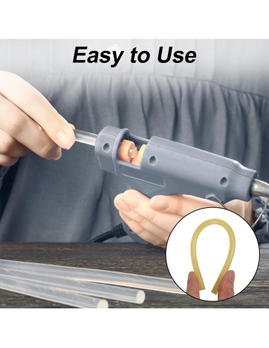 Barras de Pegamento Caliente X AUTOHAUX 12 Pcs 7mm x 200mm Amarillo