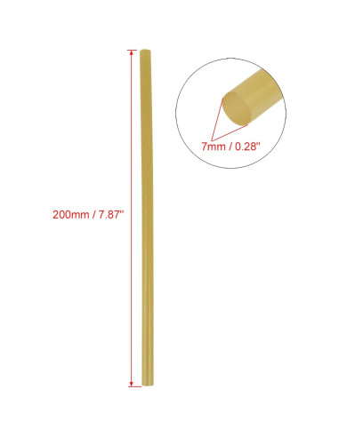 Barras de Pegamento Caliente X AUTOHAUX 12 Pcs 7mm x 200mm Amarillo