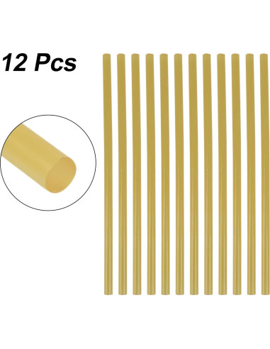 Barras de Pegamento Caliente X AUTOHAUX 12 Pcs 7mm x 200mm Amarillo