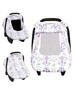 Funda de Asiento de Coche para Bebé HNHUAMING Floral Azul