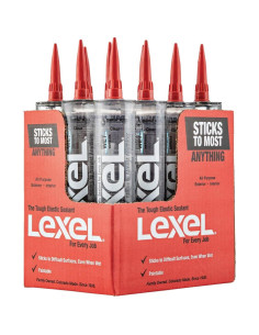 Sellador transparente Sashco Lexel 10.5 oz - Adhesivo caucho 2