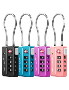 Candados de Equipaje Fosmon TSA - 4 Combinaciones, 4 Piezas