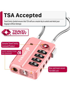 Candados de Equipaje Fosmon TSA - 4 Combinaciones, 4 Piezas 2