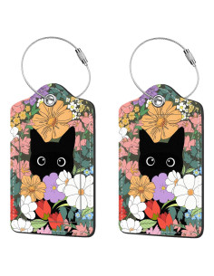 Etiquetas de Equipaje Anikathy de Cuero PU - 2 Pcs con Privacidad